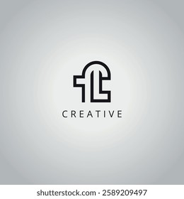 Creative Minimal FL LF Letter Business Logo Design Vector Icon Symbol.