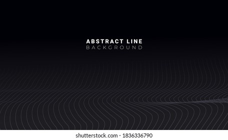 Creative minimal flowing line particles abstract wave background, smooth curvy shape dots fluid