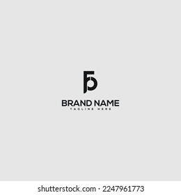 Creative minimal FP PF letter business logo initial based Monogram icon vector.
