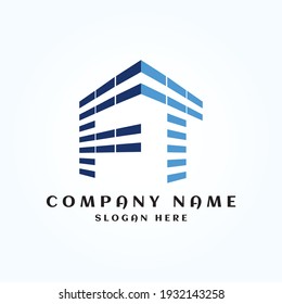 Símbolo del logotipo de construcción de FT mínimo