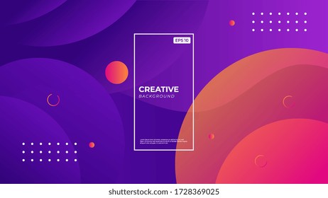 Creative minimal geometric background. Dynamic shapes composition.Trendy gradient shapes.