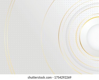 Creative minimal geometric circle technology style with dynamic shapes abstract background wallpaper. Trendy Eps10 vector illustration.