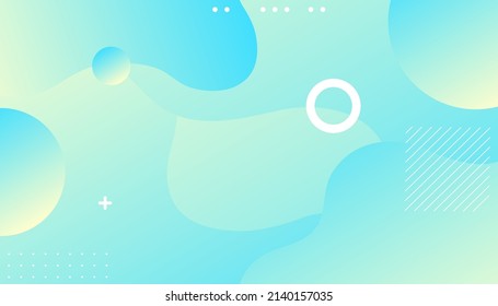 Forma de curva geométrica mínima creativa con fondo azul. Plantilla vectorial de diseño de cubierta mínima para el aterrizaje de página de elementos de uso, papel tapiz, cubierta moderna