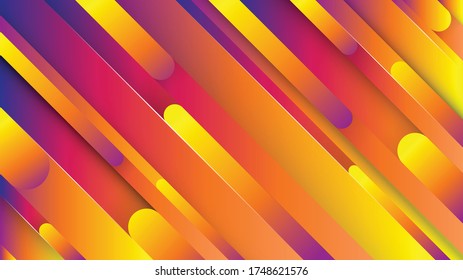 Creative minimal geometric with dynamic shapes abstract colorful vibrant color background wallpaper. Trendy Eps10 vector illustration.