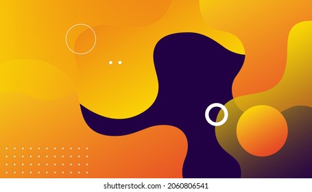 Creative minimal geometric shape and colorful effect with colorful background.  Liquid composition. designs for posters, leaflets, vector illustrations 