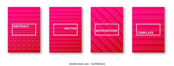 Creative minimal geometric vector illustration, backgrounds set for business brochure cover, list, page, book, card, banner, sheet, a4, annual album, art template design.