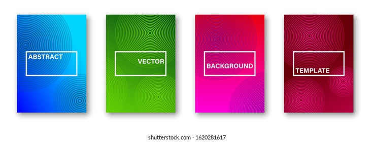 Creative minimal geometric vector illustration, backgrounds set for business brochure cover, list, page, book, card, banner, sheet, a4, annual album, art template design.