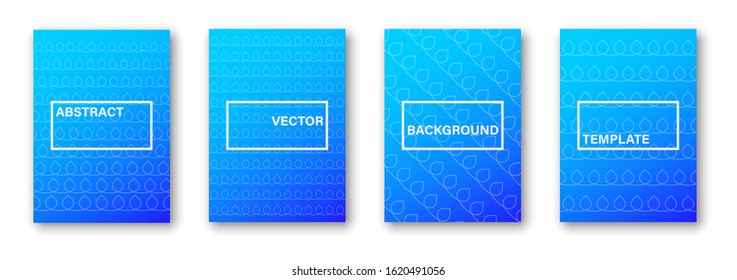 Creative minimal geometric vector illustration, backgrounds set for business brochure cover, list, page, book, card, banner, sheet, a4, annual album, art template design.
