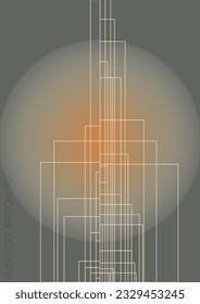 Diseño creativo de póster de vectores geométricos mínimos con líneas y círculos coloridos gradientes. Conjunto de fondos abstractos para portadas, volantes, plantillas, folletos, tarjetas, folletos, promoción de marca, etc.