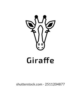 Logotipo criativo e mínimo da cabeça de girafa