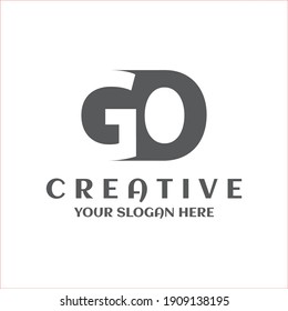 Creative Minimal GO Capital Logo Symbol