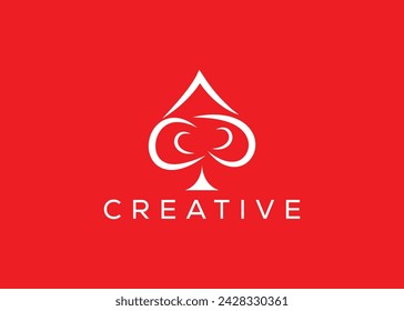 Creative and minimal Hip ace logo vector template. Abstract ace Hip logo