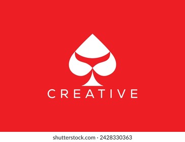 Creative and minimal Hip ace logo vector template. Abstract ace Hip logo