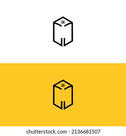 Creative Minimal initial letters CC House Box logo.It will be suitable for which company or brand name start those initial