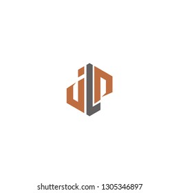 Creative and Minimal JL or JLP initial logo