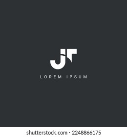 Creative minimal JT TJ letter business logo initial based Monogram icon vector.