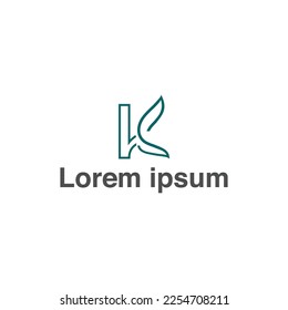 Creative minimal k letter logo design