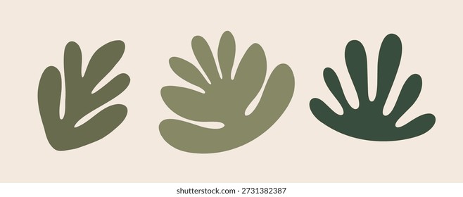 Conjunto de arte de hoja mínima creativa