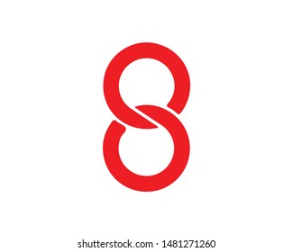 Creative Minimal Letter 8 Logo Design | Eight Logo Design