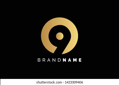 Creative Minimal Letter 9 Logo Design | Nine Logo Design
