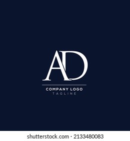 Creative Minimal Letter Ad Logo Template Stock Vector (Royalty Free ...