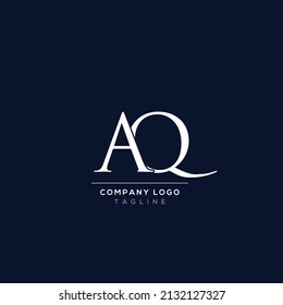 Creative minimal letter AQ logo template.