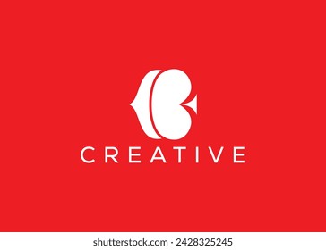 Creative and minimal letter B ace logo vector template. Abstract B ace logo