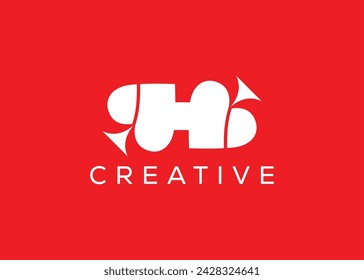 Creative and minimal letter H ace logo vector template. Abstract H ace logo