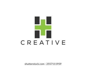 Creative and minimal Letter H plus logo design