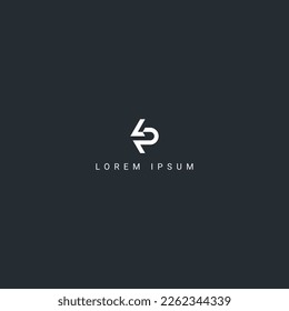 Creative minimal letter LP PL logo monogram icon design vector template.