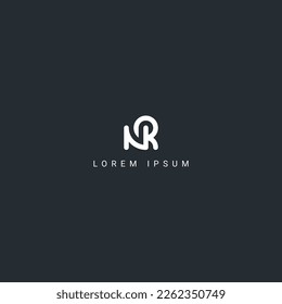 Creative minimal letter NR RN logo monogram icon design vector template.