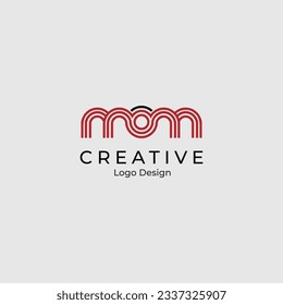Creative minimal lettering logo design vector illustration