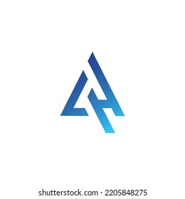 creative minimal LH logo icon design in vector format with letter L H, LH initials letter modern logo vector