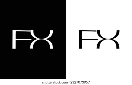 Creative minimale Linie Art Symbol Logo, FX Monogram Logo