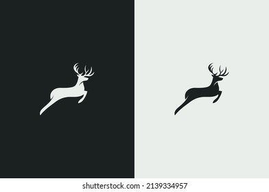 Creative minimal logo of deer, Abstract deer logo