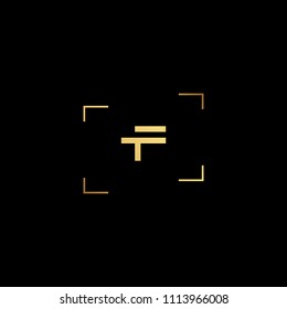 Creative minimal logo design and Unique symbol with TF FT.