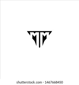 Creative minimal logo design and Unique symbol with M MM