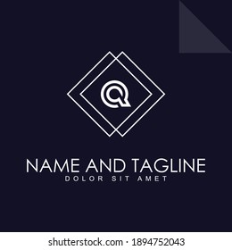 Creative Minimal Luxury Style Initial based Q logo