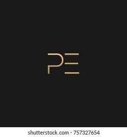 Creative Minimal Luxury Style Initial based PE logo