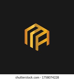 creative minimal MA logo icon design in vector format with letter M A. Luxury