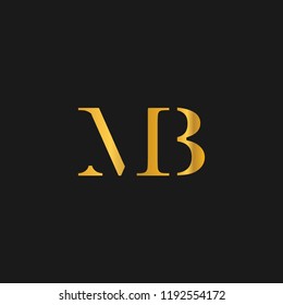 creative minimal MB logo icon design in vector format with letter M B