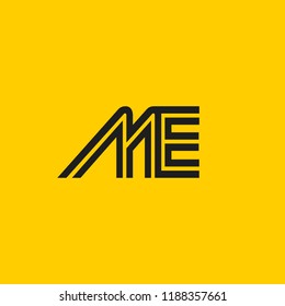 creative minimal ME logo icon design in vector format with letter M E