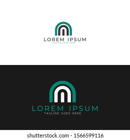 creative minimal MN logo icon design in vector format with letter M N