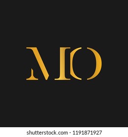 creative minimal MO logo icon design in vector format with letter M O