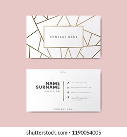 Creative minimal and modern business card design featuring geometric shapes