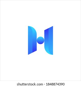 Creative Minimal Modern Letter H Logo Design For Corporate Agency or Startup Brand Company