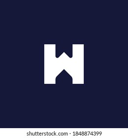 Diseño de logotipos de letra H minimo creativo para empresas o empresas de marca de inicio