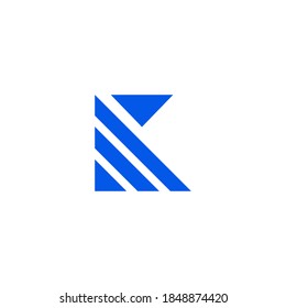 Creative Minimal Modern Letter K Logo Design For Corporate Business Company or Agency