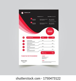 Creative minimal Modern smart trendy colorful latest Editable Invoice Template Design