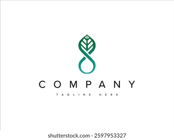 creative minimal modern water drop with leaves suitable for nature business.